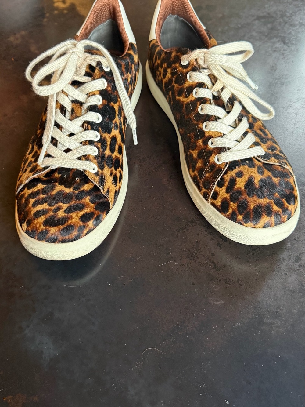Tory Burch Leopard Print Sneakers in Brown and Cream - Picture 4 of 4